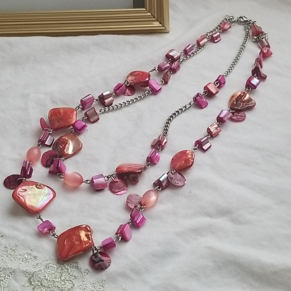 Layered jeweled necklace
